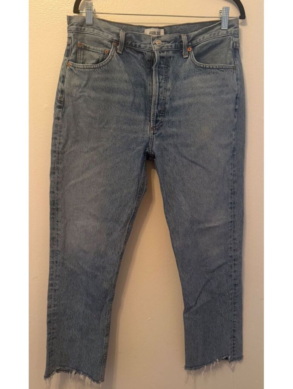 AGOLDE Classic Light Wash Button Fly Jeans Size 30